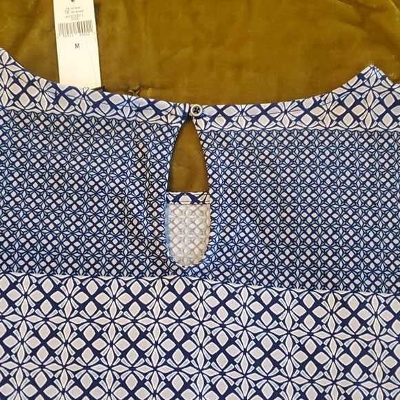 NWT Banana Republic Factory blue patterned dress M - Picture 14 of 14